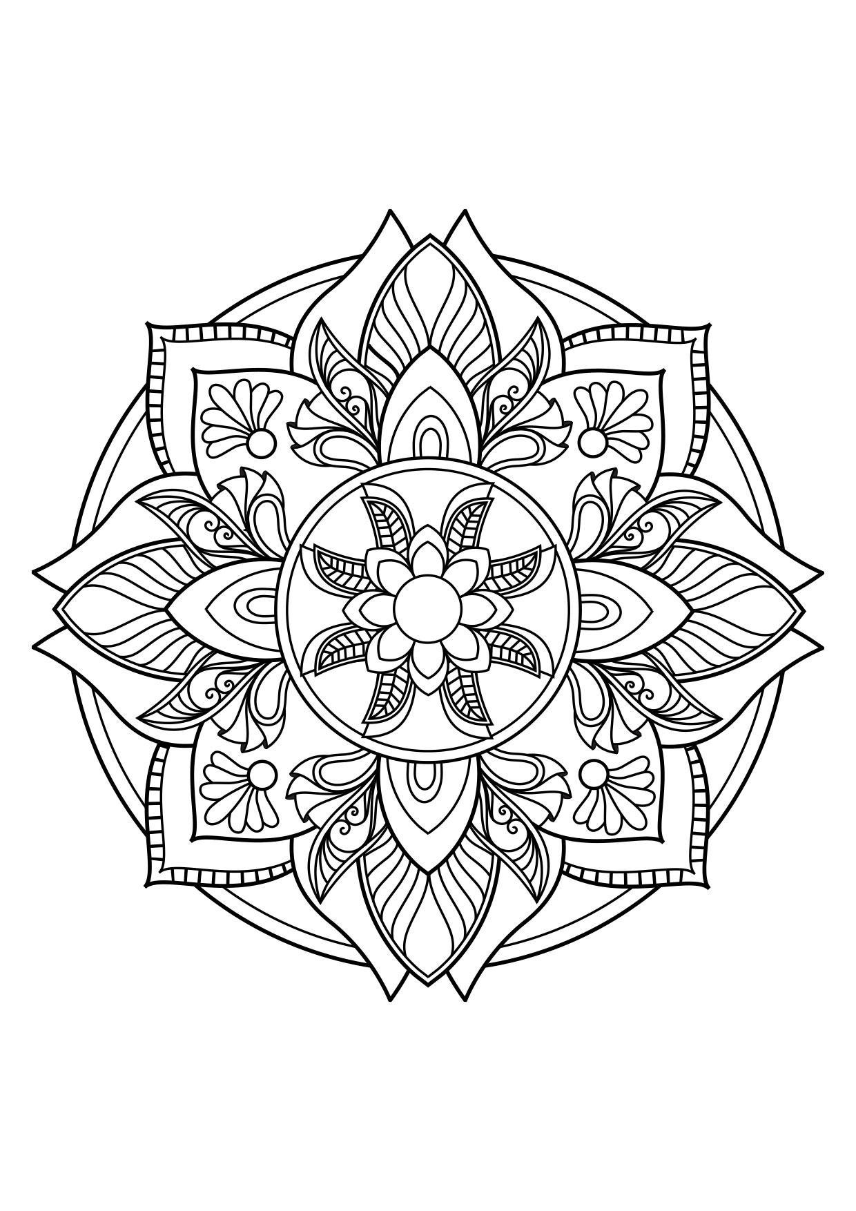 Coloriage Mandala - Coloriages Gratuits À Imprimer - Dessin 30830 serapportantà Image Mandala A Imprimer 