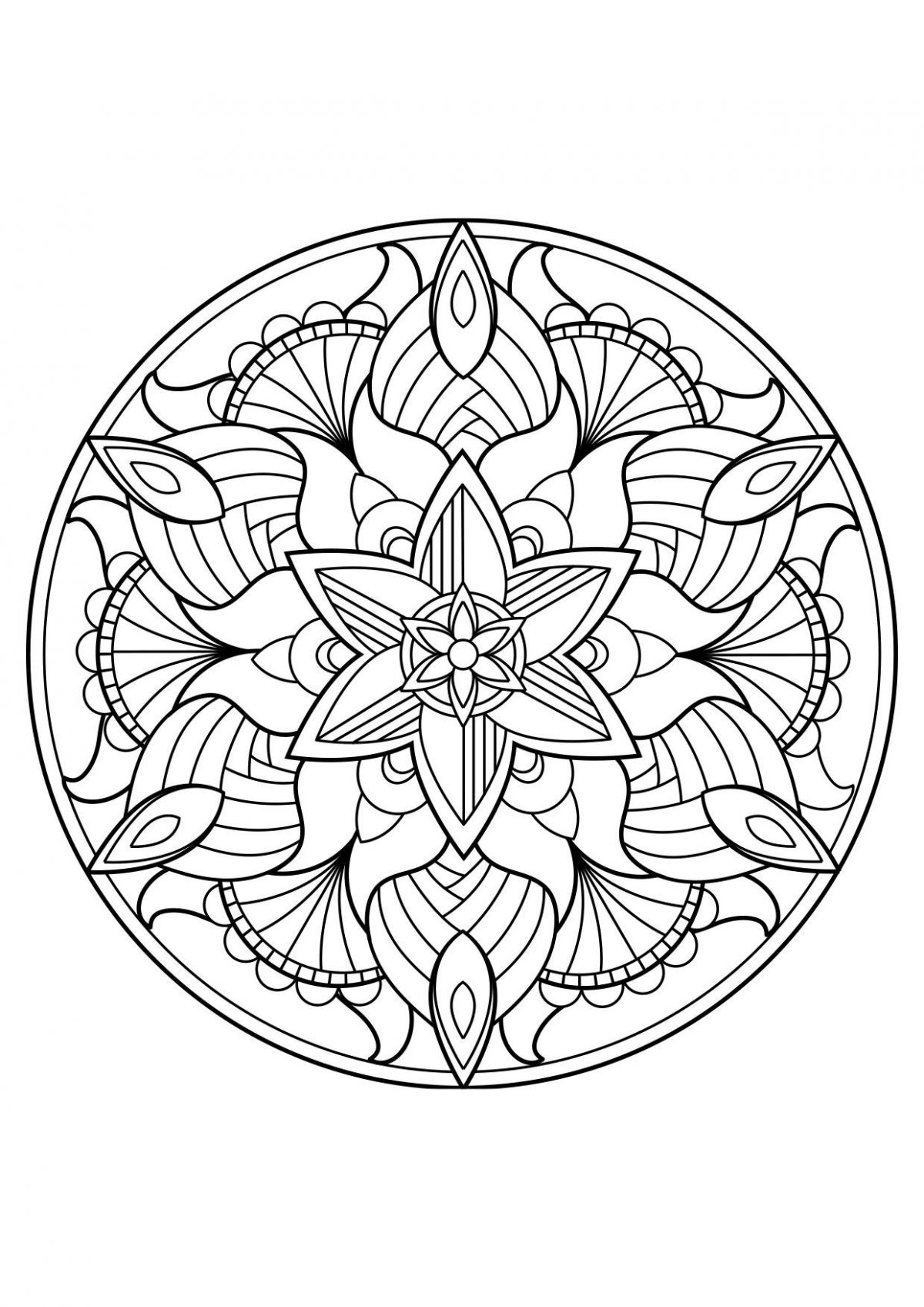 Coloriage Mandala - Coloriages Gratuits À Imprimer - Dessin 30834 à Dessin A Imprime