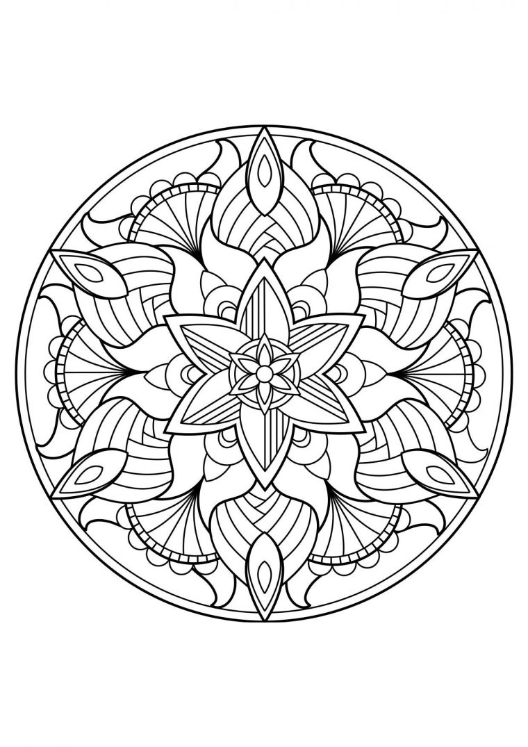 Coloriage Mandala – Coloriages Gratuits À Imprimer – Dessin 30834 à Dessin A Imprime