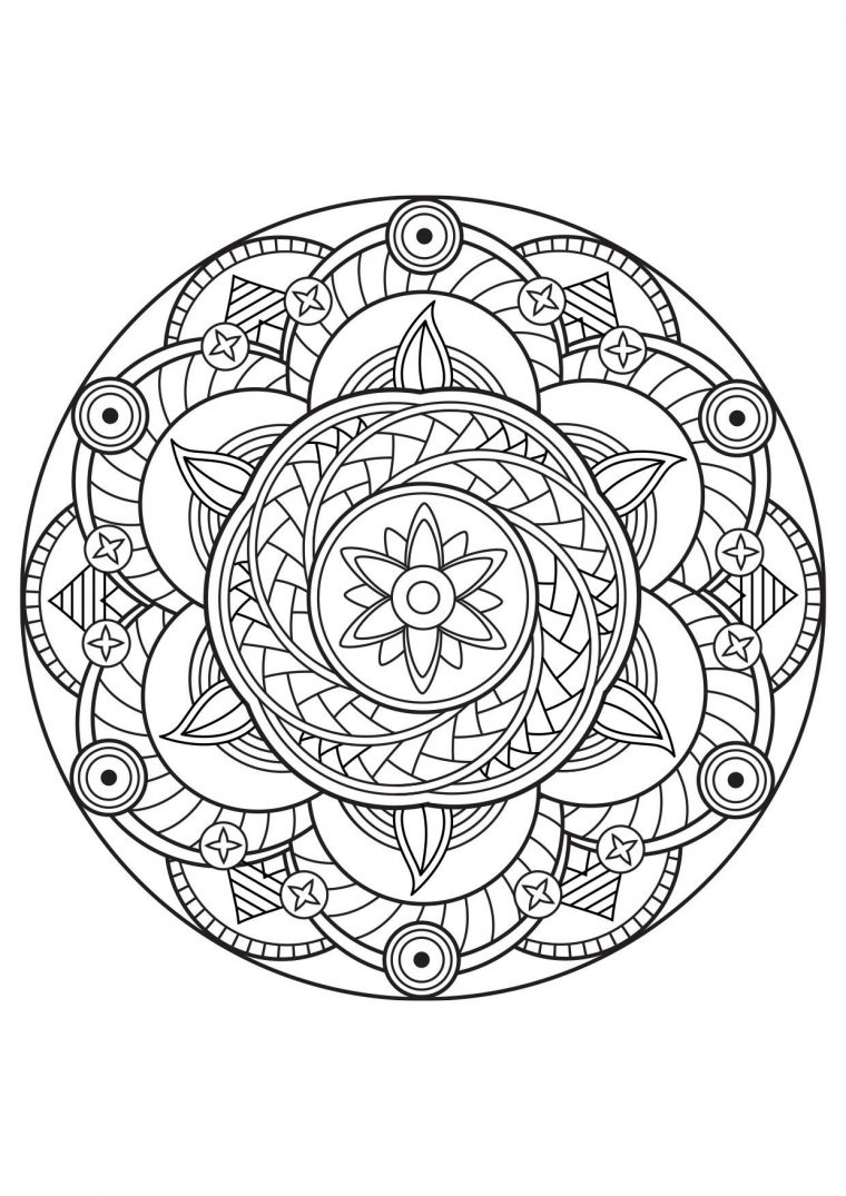 Coloriage Mandala – Coloriages Gratuits À Imprimer – Dessin 30843 serapportantà Dessin De Mandala À Imprimer