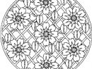 Coloriage Mandala De Fleur En Ligne Gratuit À Imprimer avec Dessin De Fleurs A Imprimer Gratuit