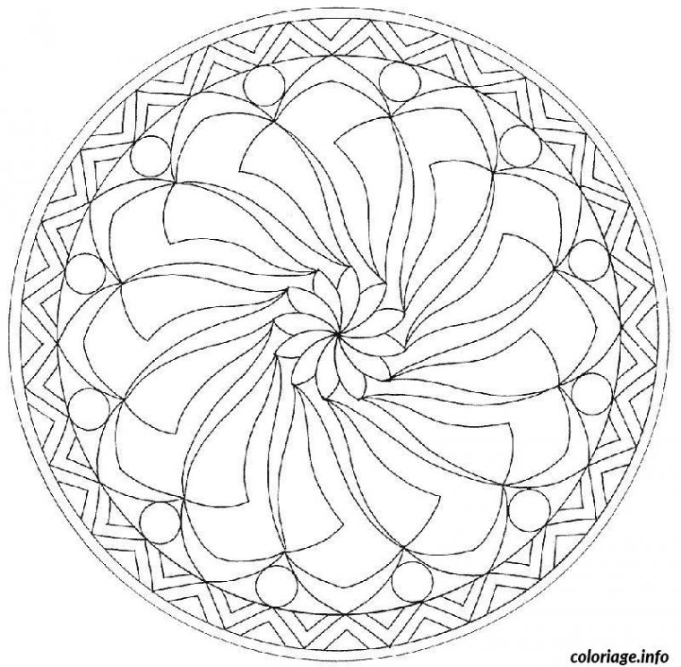 Coloriage Mandala Difficile 13 Dessin Mandala À Imprimer destiné Dessin À Colorier Mandala