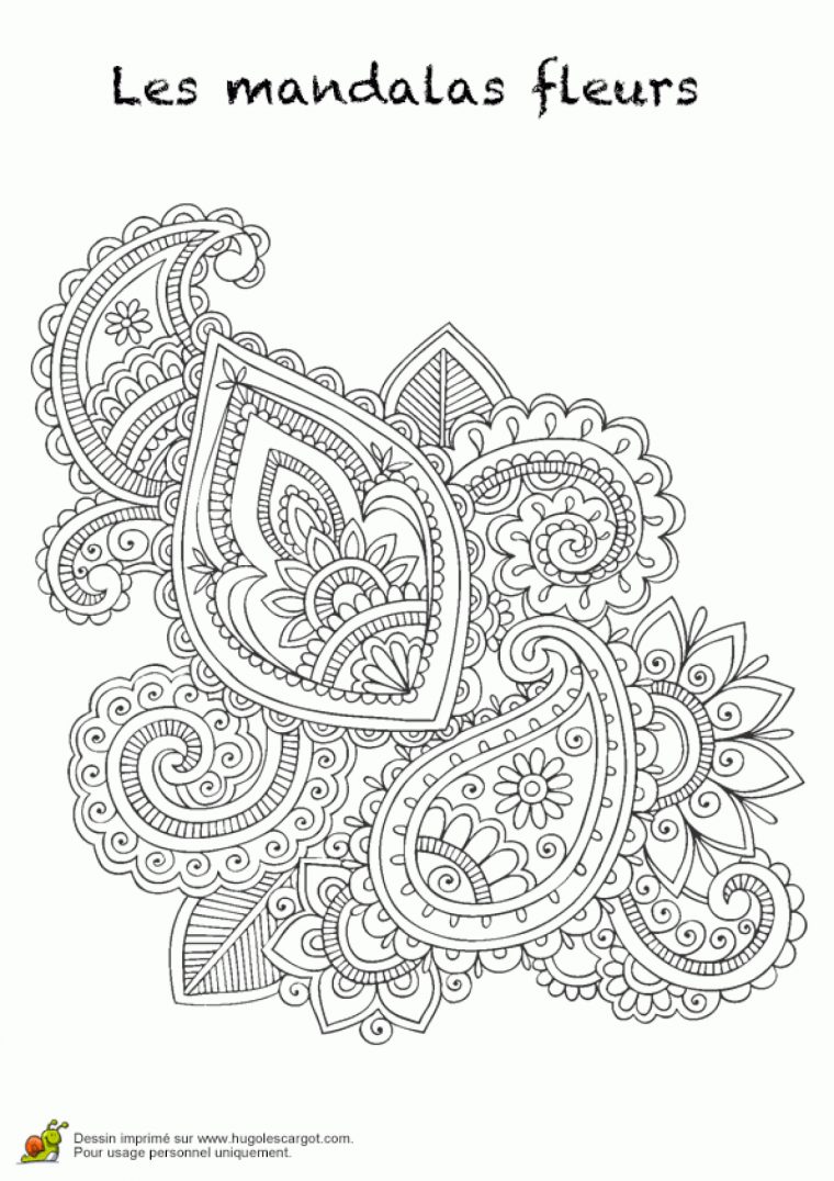 Coloriage Mandala Hugo L Escargot – Coloriage Tigre Mandala à Mandalas Hugo L Escargot