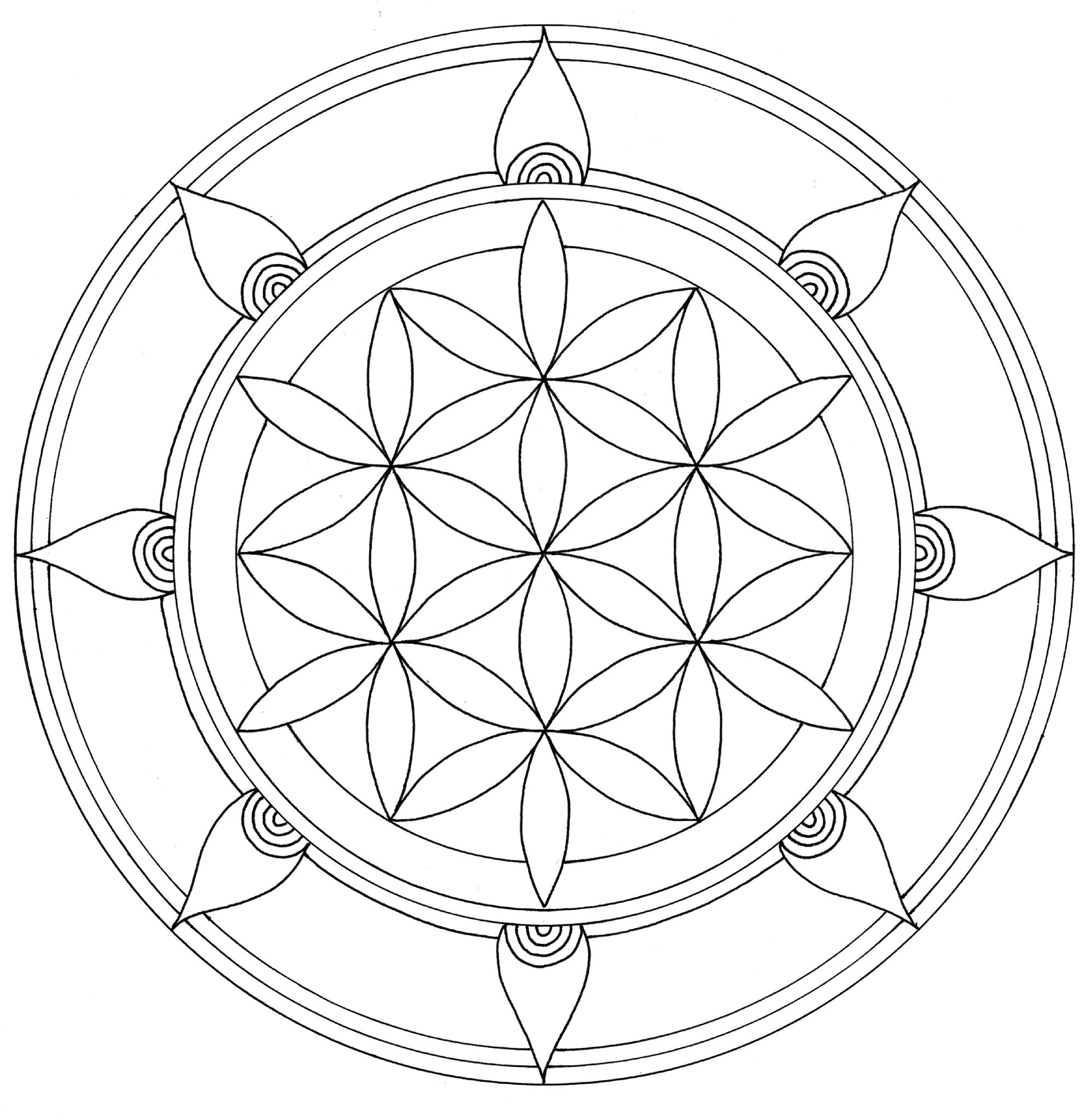 Coloriage Mandalas Pour Enfants #124311 (Mandalas) - Album De Coloriages intérieur Dessin À Colorier Mandala 