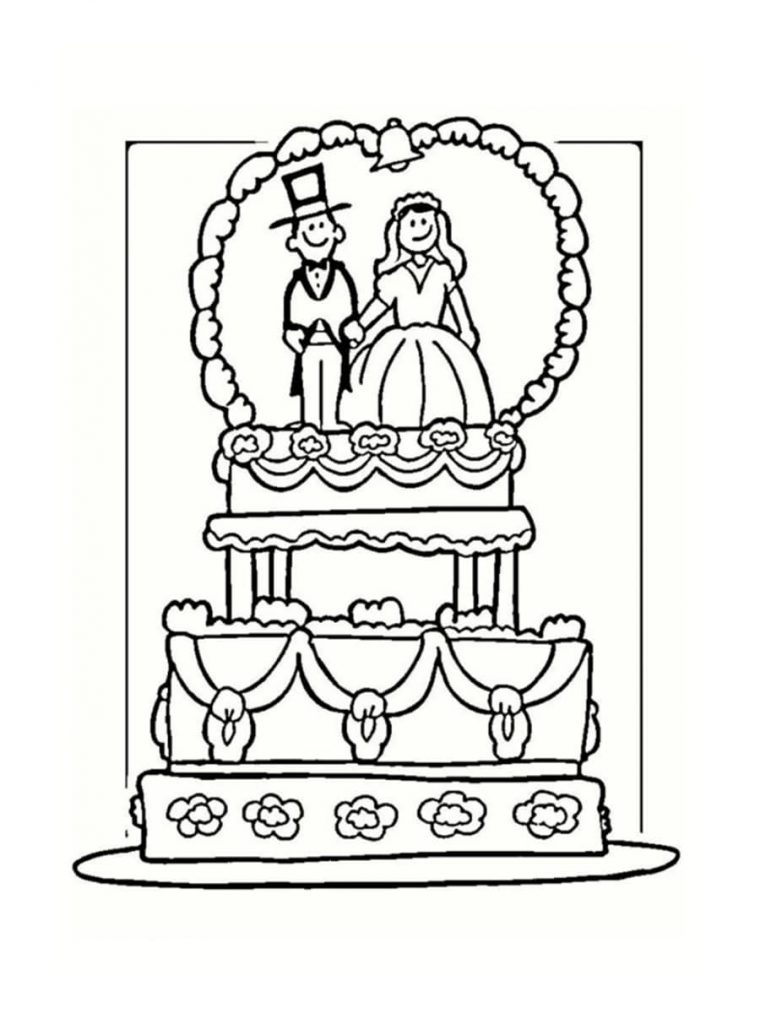 Coloriage Mariage : 30 Dessins À Imprimer Gratuitement encequiconcerne Coloriage De Mariée