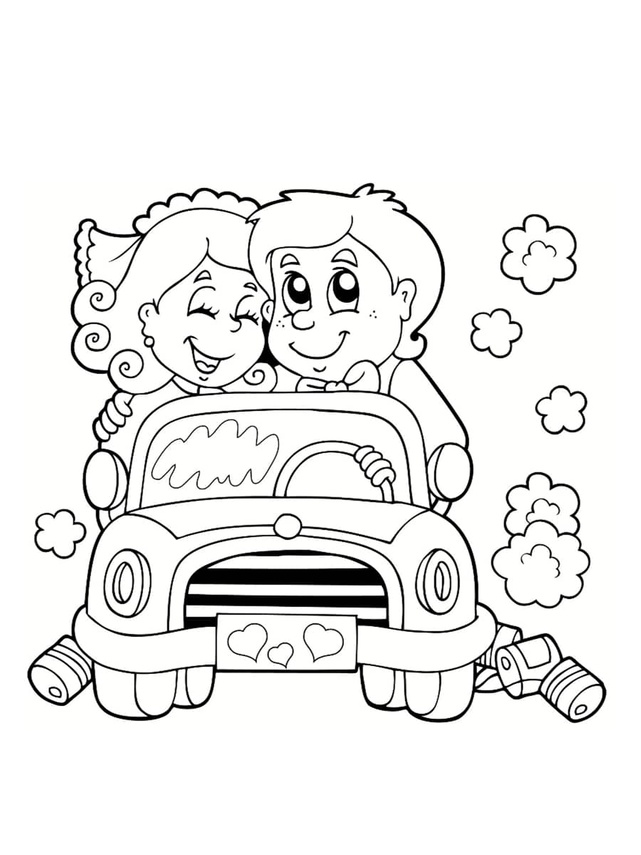 Coloriage Mariage : 30 Dessins À Imprimer Gratuitement tout Coloriage De Mariée 