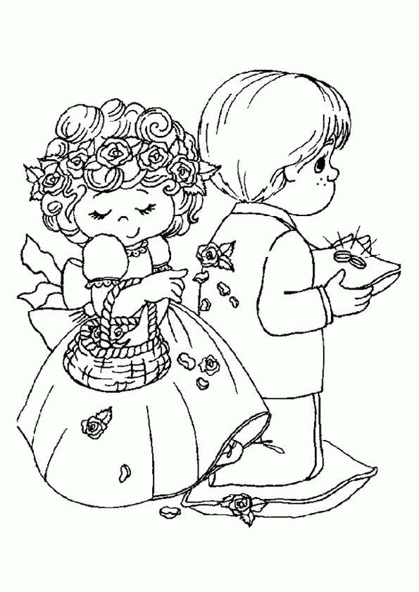 Coloriage Mariage Enfants Timide tout Coloriage De Mariée 