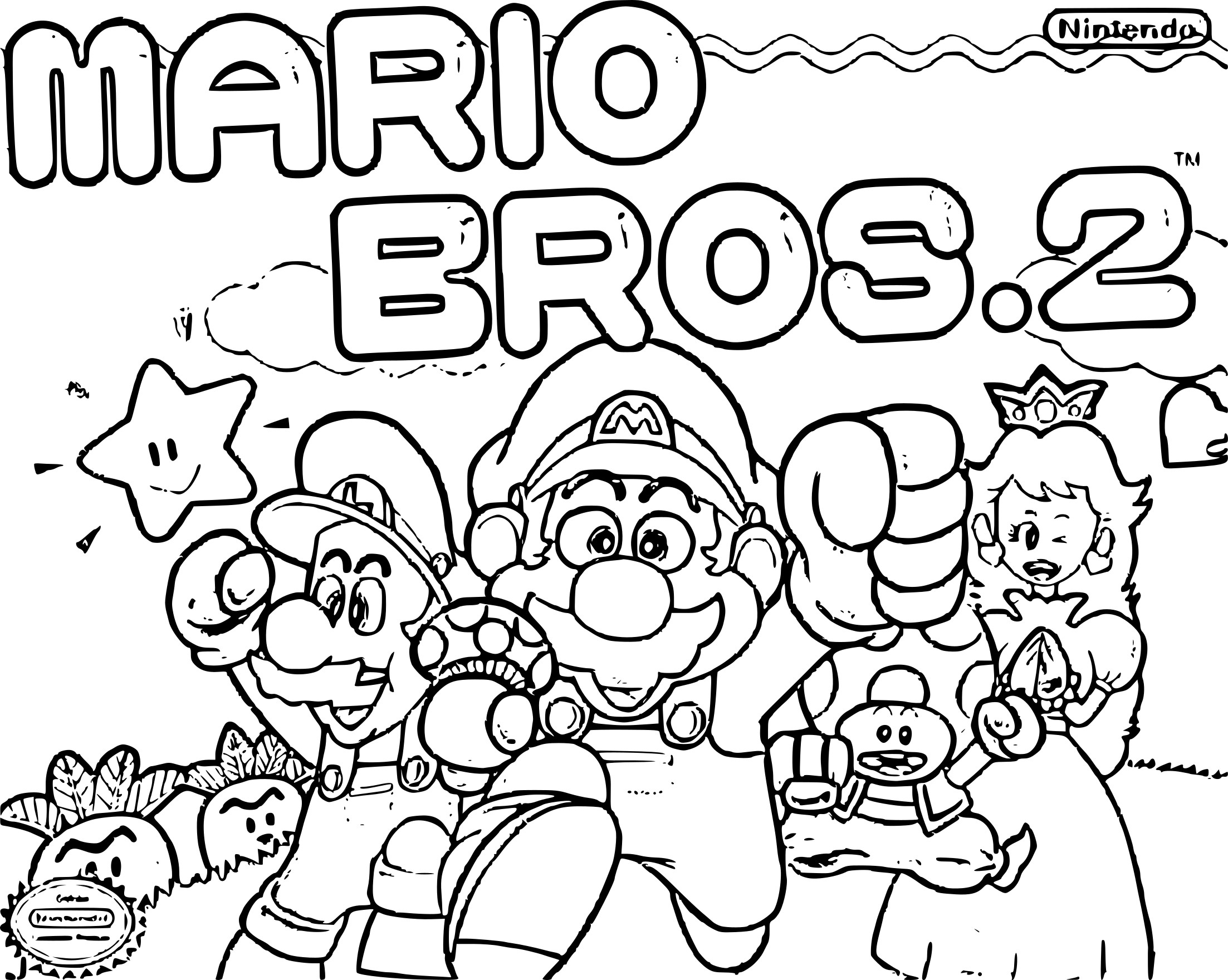 Coloriage Mario Bros 2 À Imprimer Sur Coloriages serapportantà Mario Bros Dessin 