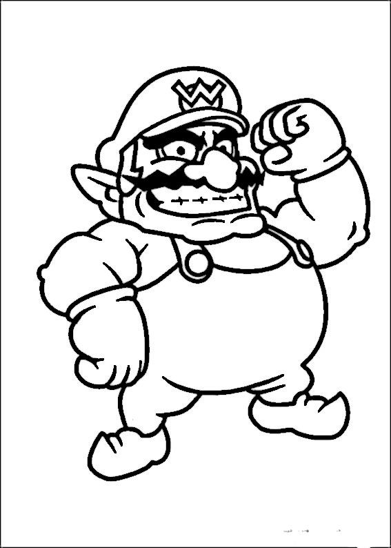 Coloriage Mario Bros 41 encequiconcerne Dessin De Mario Bros 