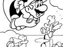Coloriage Mario S'Envole Facile Dessin Gratuit À Imprimer concernant Mario Bros Dessin