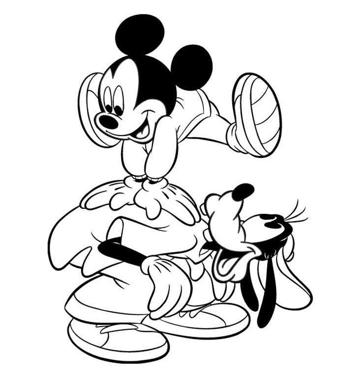 Coloriage Mickey À Imprimer (Mickey Noël, Mickey Bébé, ) dedans Coloriage Mickey A Imprimer 