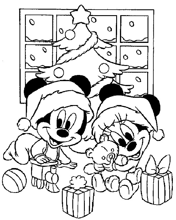 Coloriage Mickey Mignon Noel Dessin Gratuit À Imprimer concernant Dessin A Imprimer Noel Disney 