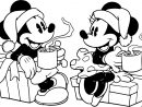 Coloriage Mickey Minnie Drinking Hot Cocoa Dessin Noel Disney À Imprimer pour Dessin A Imprimer Noel Disney