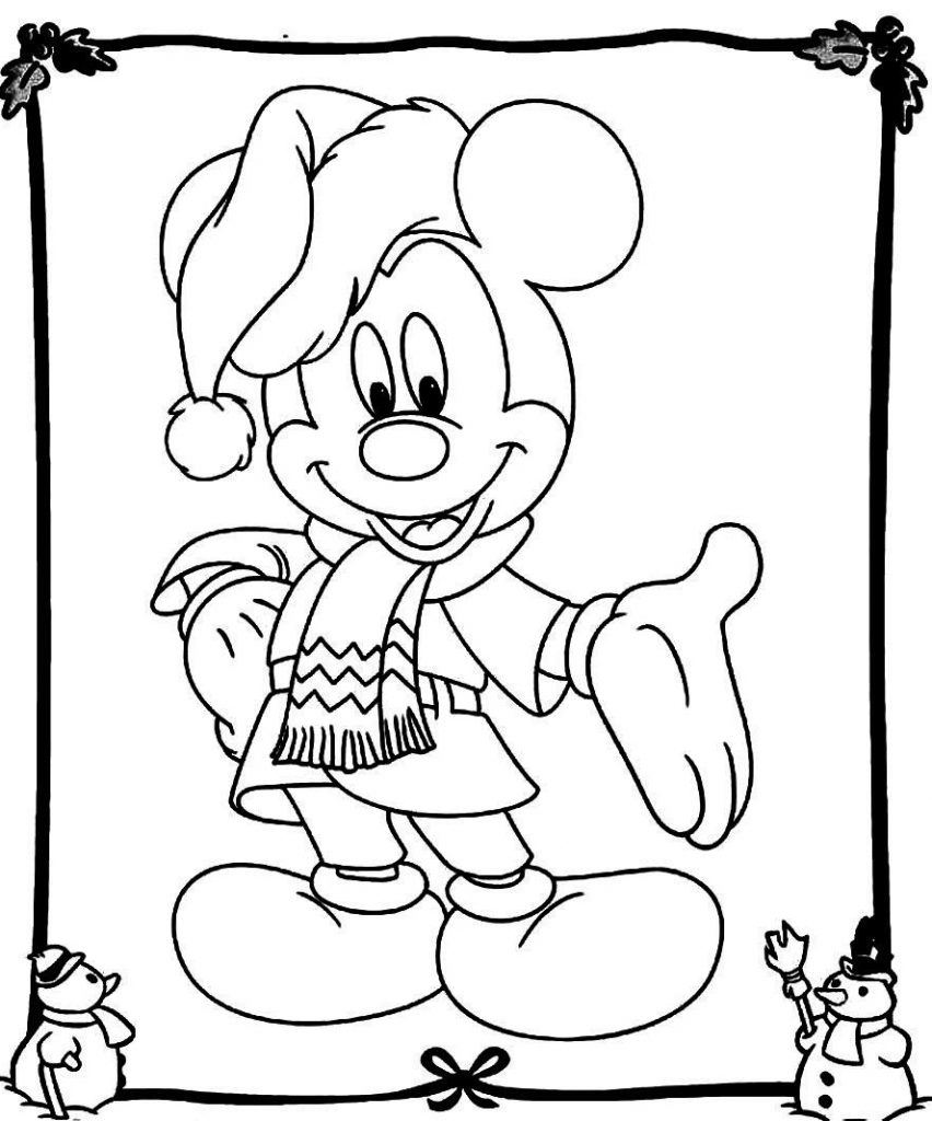 Coloriage Mickey Mouse De Noël Gratuit À Imprimer Et Colorier dedans Coloriage Mickey Noel