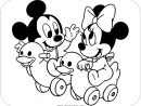 Coloriage Minnie - Coloriage Minnie Et Mickey Bébé A Imprimer intérieur Coloriage Mickey Bébé
