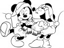 Coloriage Minnie Kissing Mickey Dessin Noel Disney À Imprimer concernant Coloriage Imprimer Disney