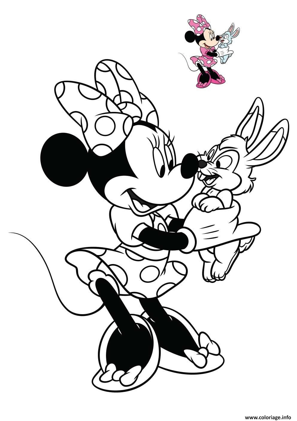 Coloriage Minnie Mouse Souris Anthropomorphe Dessin Disney Walt À Imprimer destiné Dessins A Imprimer