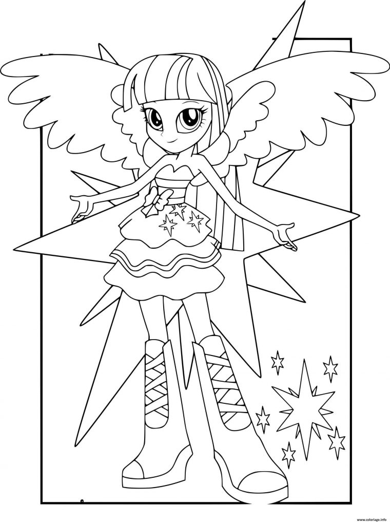 Coloriage Mlp Equestria Girls Twilight Sparkle Dessin Equestria Girls À concernant Coloriage À Imprimer