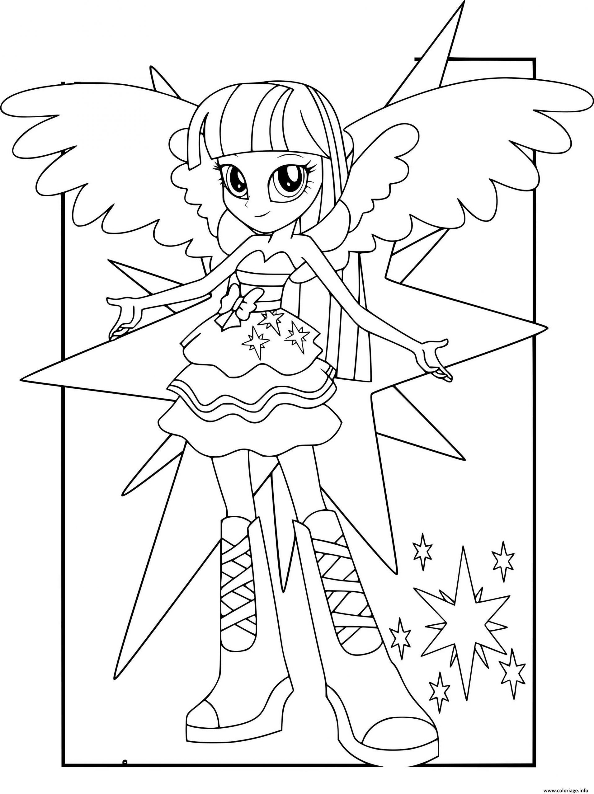 Coloriage Mlp Equestria Girls Twilight Sparkle Dessin Equestria Girls À concernant Coloriage À Imprimer 