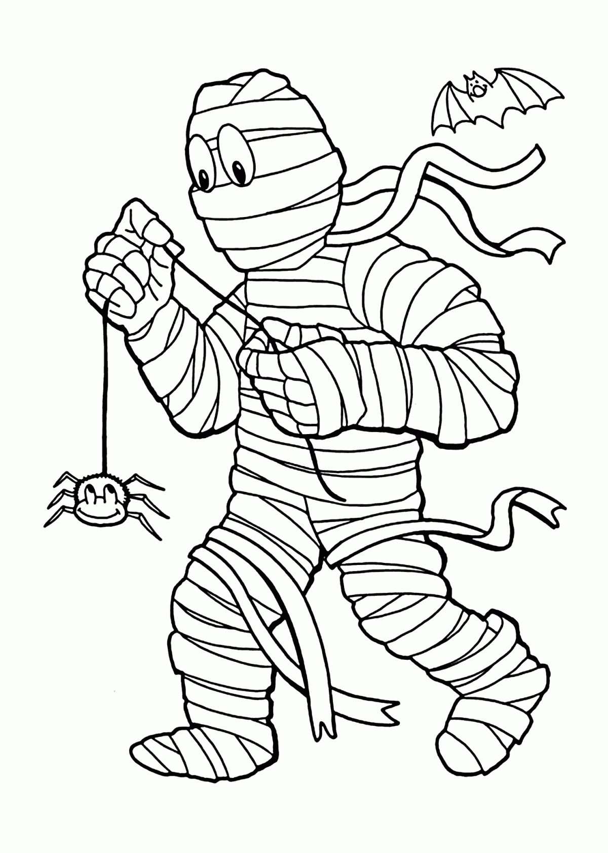 Coloriage Momie Pour Halloween À Imprimer pour Dessin A Imprimer Halloween Gratuit