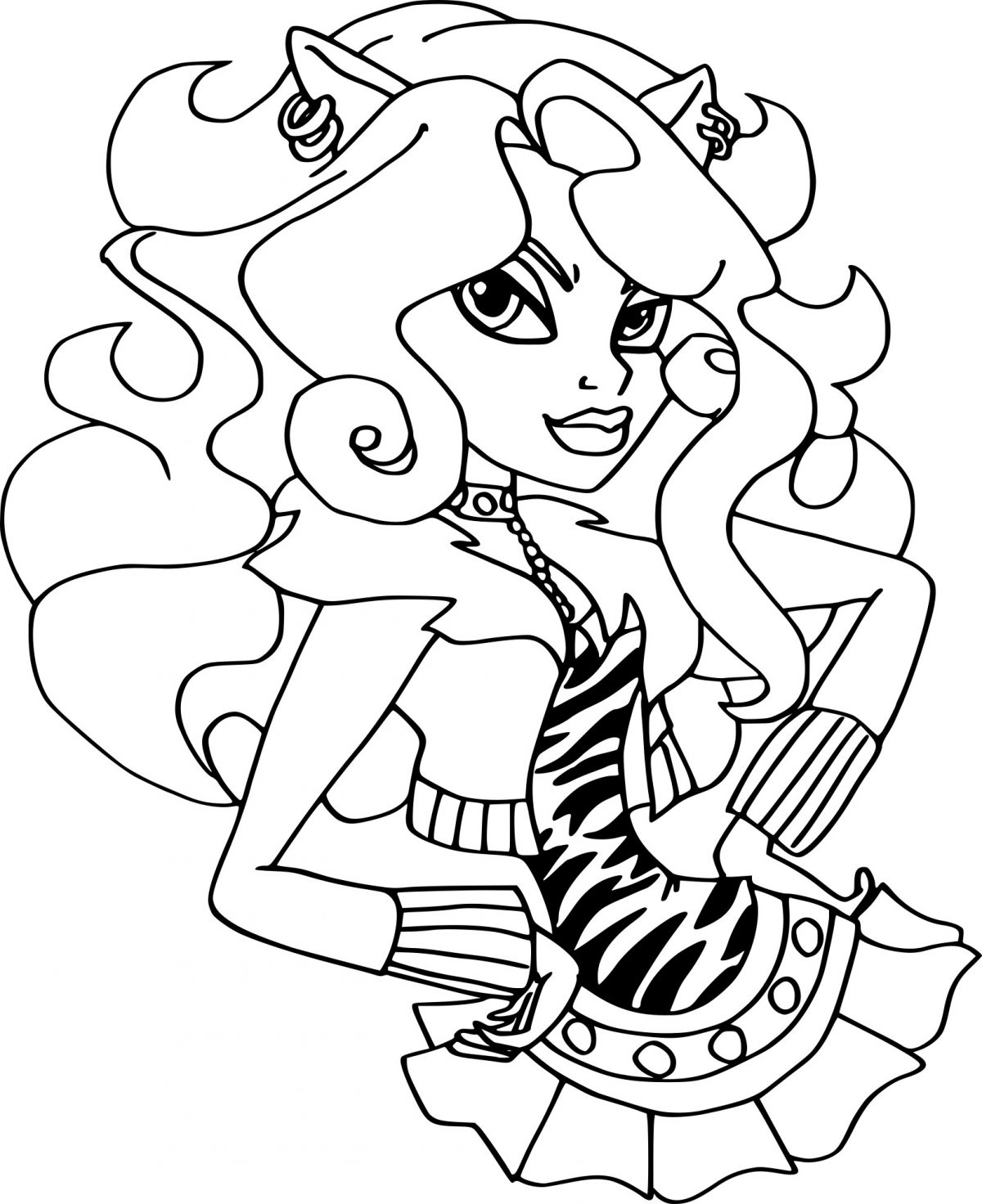 Coloriage Monster High Clawdeen Wolf À Imprimer Gratuit destiné Imprimer Dessin Monster High