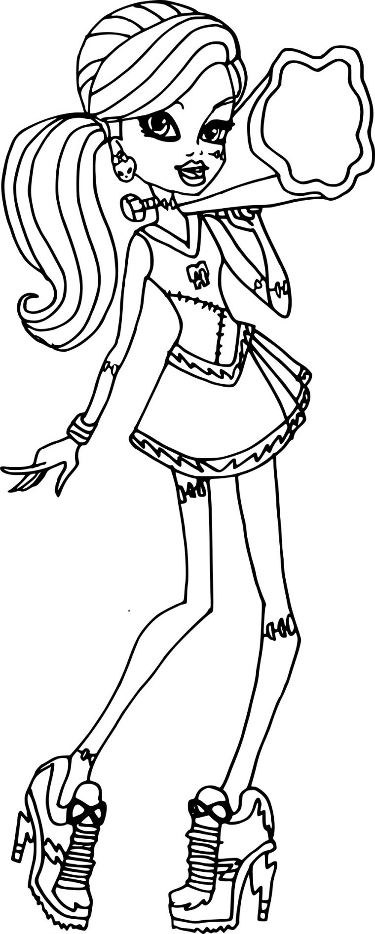 Coloriage Monster High Frankie Stein À Imprimer à Imprimer Dessin Monster High