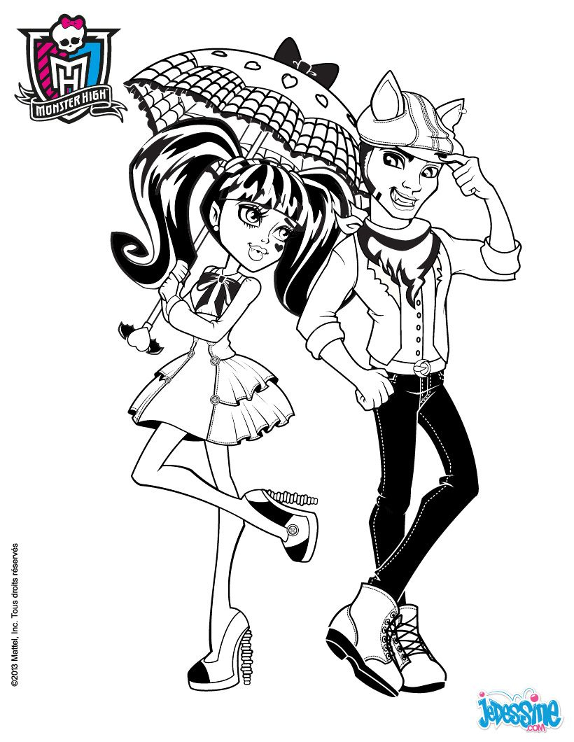 Coloriage Monster High  Monster Coloring Pages, Cartoon Coloring Pages pour Coloriage Monster Hight 