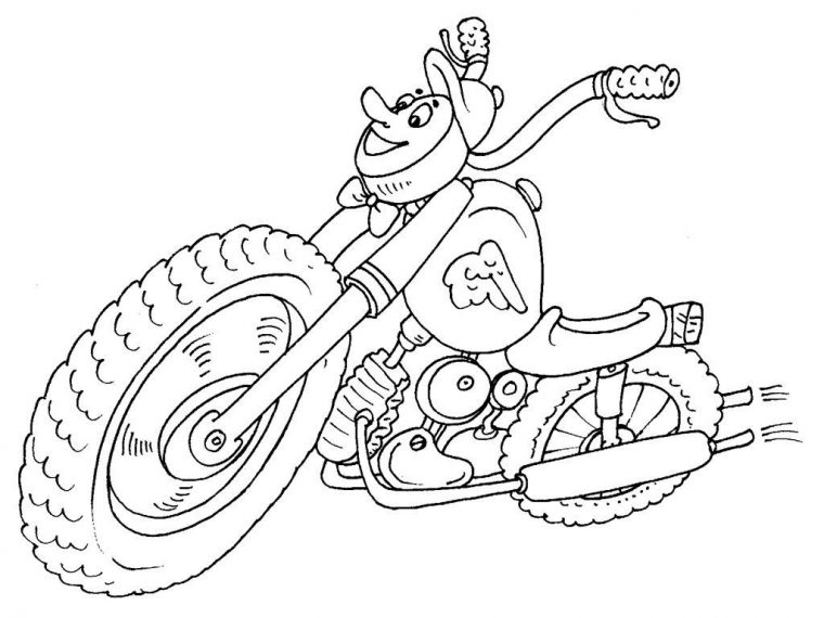 Coloriage Moto 23 – Coloriage Motos – Coloriages Transports à Moto Cross Coloriage