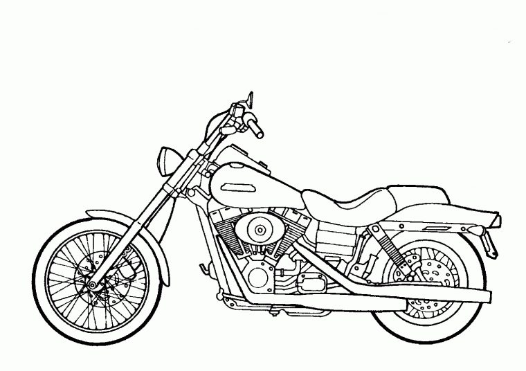 Coloriage Moto À Imprimer Pour Les Enfants – Cp18622 dedans Coloriage Moto