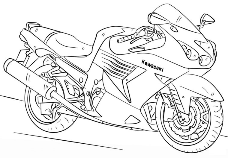 Coloriage Moto De Course Dessin Gratuit À Imprimer dedans Coloriage Moto