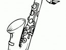Coloriage Musique Le Beau Saxophone tout Instruments De Musique A Colorier