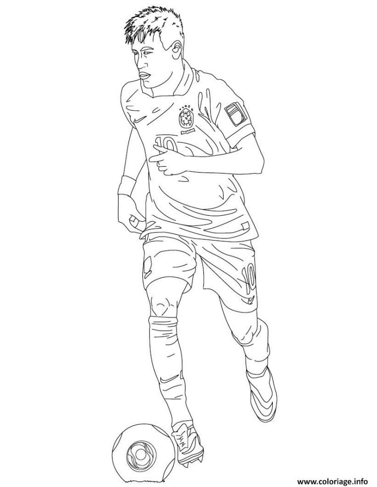 Coloriage Neymar Joueur De Foot Barcelone Dessin Foot À Imprimer intérieur Coloriage À Imprimer De Foot