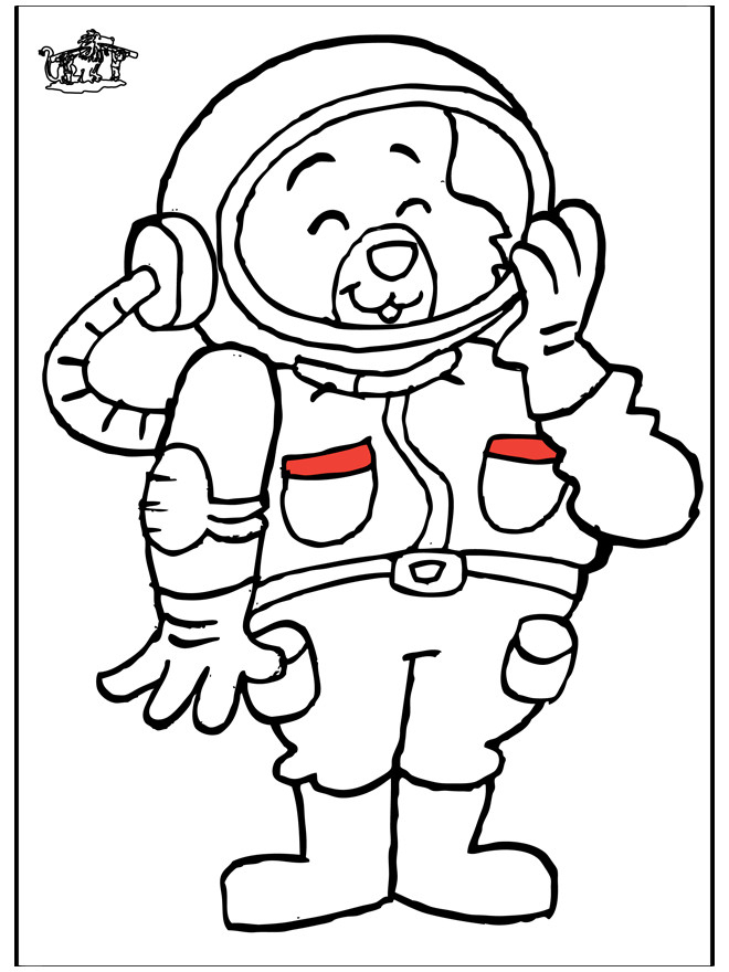 Coloriage Ours Cosmonaute Pour Enfant Dessin Gratuit À Imprimer avec Dessin Pour Bebe 