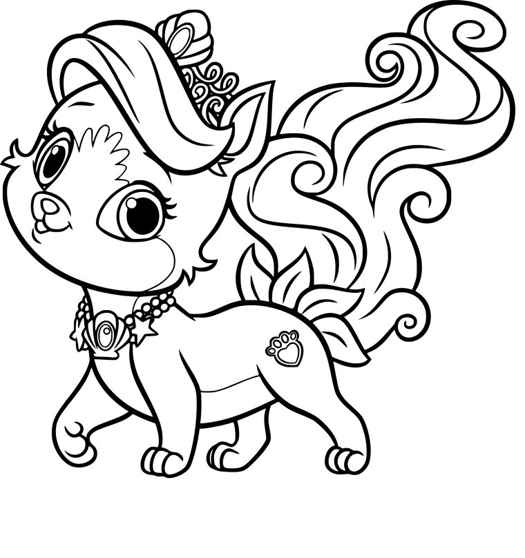 Coloriage Palace Pets Ariel À Imprimer Gratuit destiné Dessin Raiponce A Imprimer Gratuit