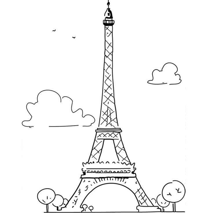 Coloriage Paris Tour Eiffel A Imprimer Gratuit  Eiffel Tower Drawing serapportantà Tour Eiffel A Imprimer