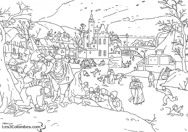 Coloriage Paysage Neige 30 Dessin Gratuit À Imprimer intérieur Paysage De Montagne À Colorier 