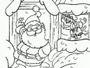 Coloriage Père Noël Maison tout Coloriage Du Pere Noel A Imprimer