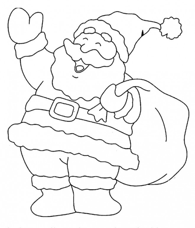 Coloriage Père Noël Te Salue Dessin Gratuit À Imprimer à Dessin Noel A Imprimer Gratuit 