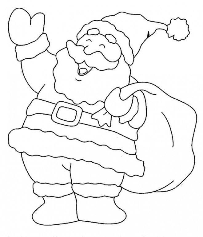 Coloriage Père Noël Te Salue Dessin Gratuit À Imprimer pour Dessin Père Noel 