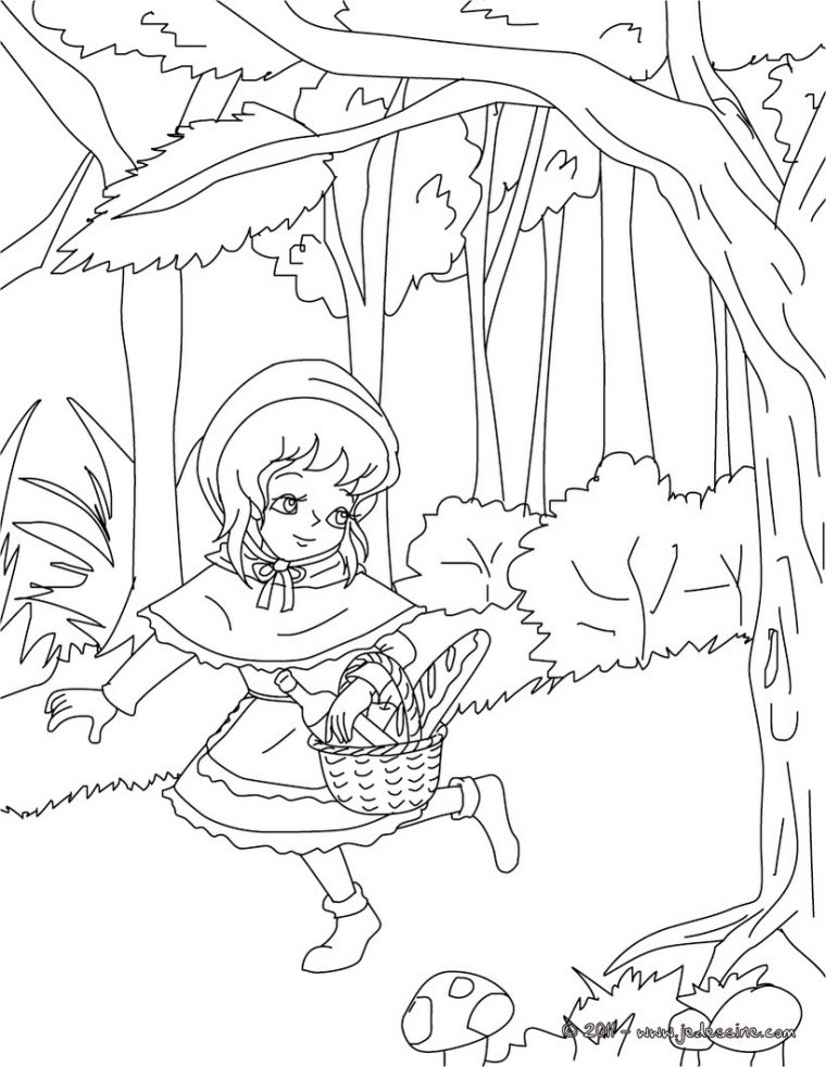 Coloriage Petit Chaperon Rouge  Des Milliers De Coloriage Imprimable encequiconcerne Chaperon Rouge Coloriage