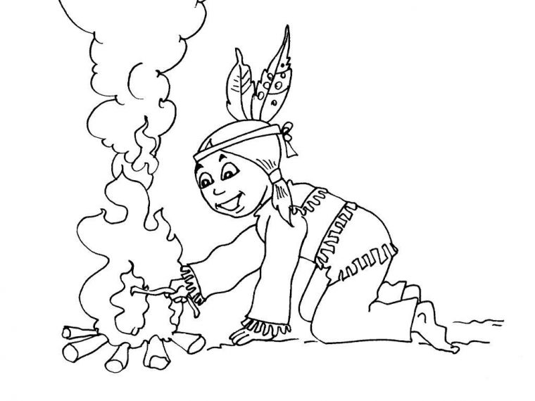 Coloriage Petit Indien 24 – Coloriage Enfants Garcons Indien à Coloriages Garçons