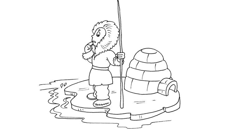 Coloriage Petit Inuit 16 - Coloriage Enfants Garcons Inuit - Coloriages à Coloriages Garçons 