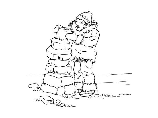 Coloriage Petit Inuit 5 - Coloriage Enfants Garcons Inuit - Coloriages destiné Coloriages Garçons 