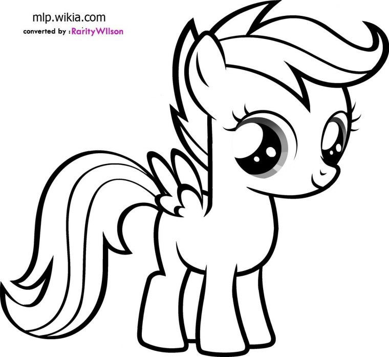 Coloriage Petit Poney À Imprimer Pour Les Enfants – Cp20840 tout Dessin Petit Poney A Colorier