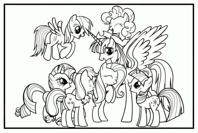 Coloriage – Petit Poney Avoir Du Plaisir destiné Dessin Petit Poney A Colorier