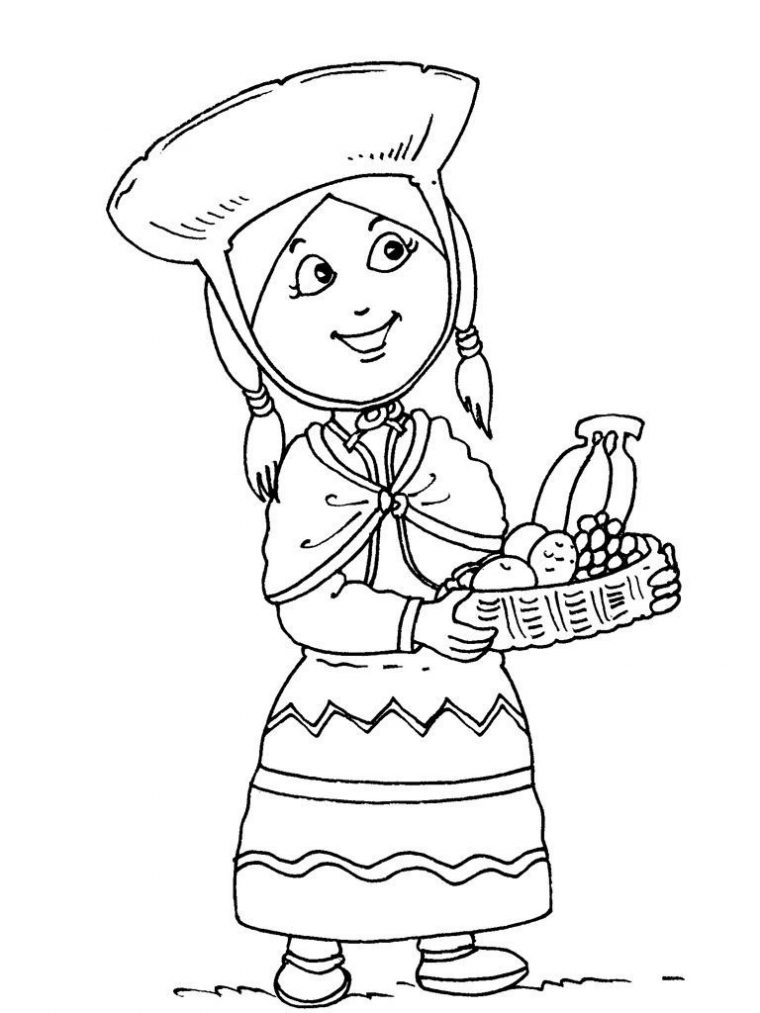 Coloriage Petite Fille Inca 28 – Coloriage Enfants Filles Incas encequiconcerne Coloriage Petite Fille