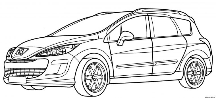 Coloriage Peugeot 308 Sw Dessin Voiture À Imprimer dedans Photo Dessin Voiture