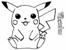 Coloriage Pikachu Facile Dessin Gratuit À Imprimer pour Coloriage Pikachu En Ligne