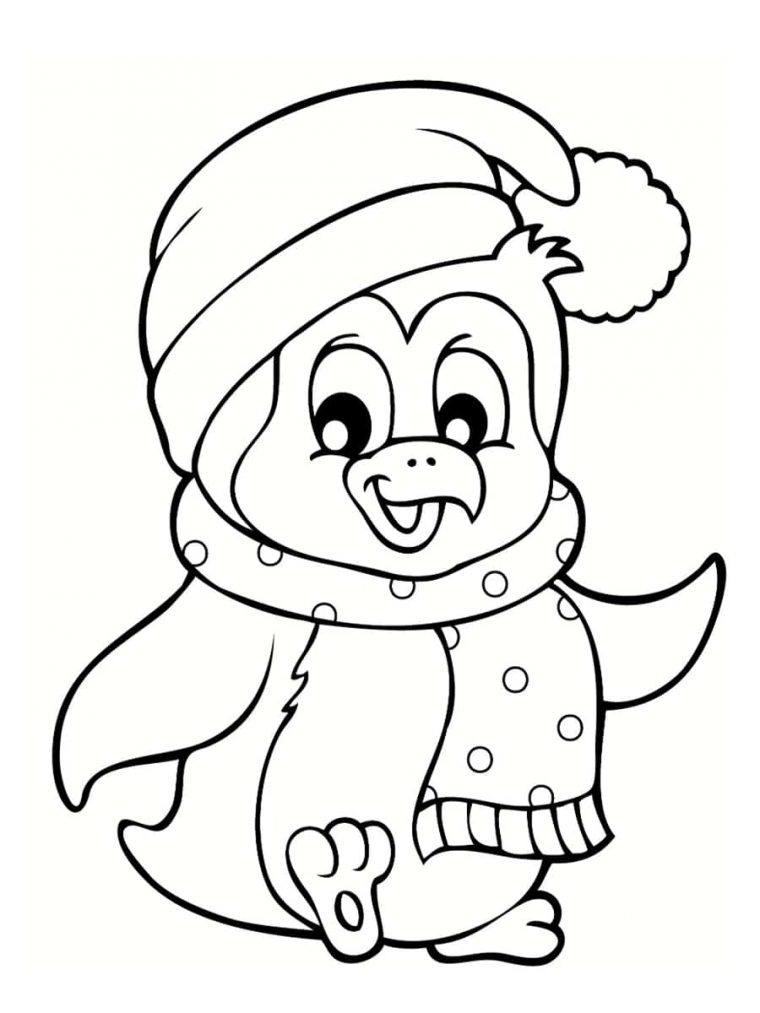 Coloriage Pingouin De Noël : 40 Dessins À Imprimer Gratuitement dedans Image Noel A Imprimer