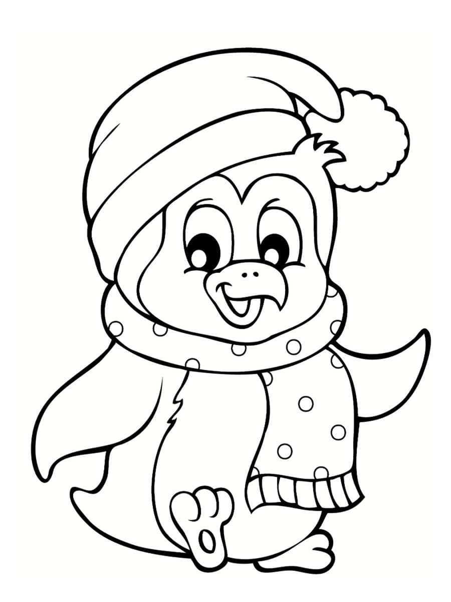 Coloriage Pingouin De Noël : 40 Dessins À Imprimer Gratuitement dedans Image Noel A Imprimer 